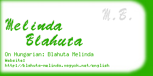 melinda blahuta business card